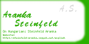 aranka steinfeld business card